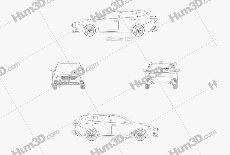 Subaru Levorg 2022 Чертеж