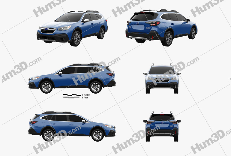 Subaru Outback Touring 2022 Blueprint Template