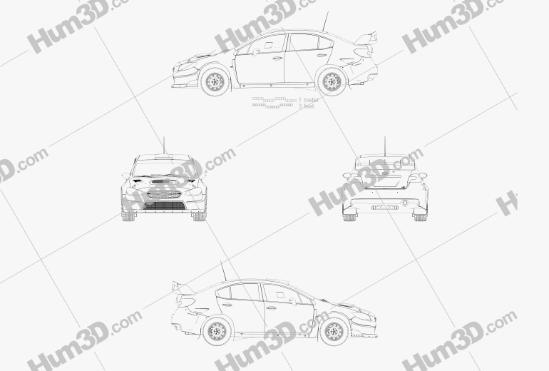 Subaru WRX VT20R Rally 2022 Чертеж