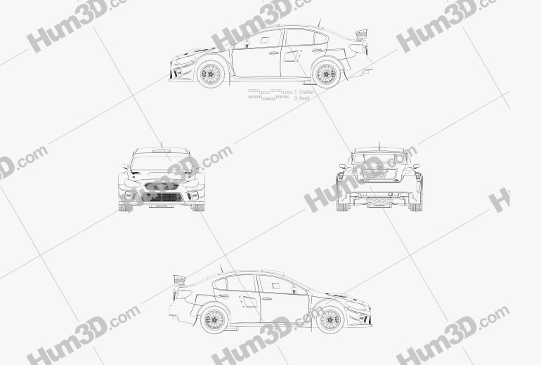 Subaru WRX Rally 2022 Чертеж