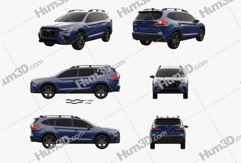 Subaru Ascent Onyx Edition 2023 Blueprint Template