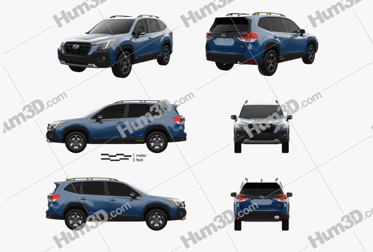 Subaru Forester Wilderness US-spec 2022 Blueprint Template
