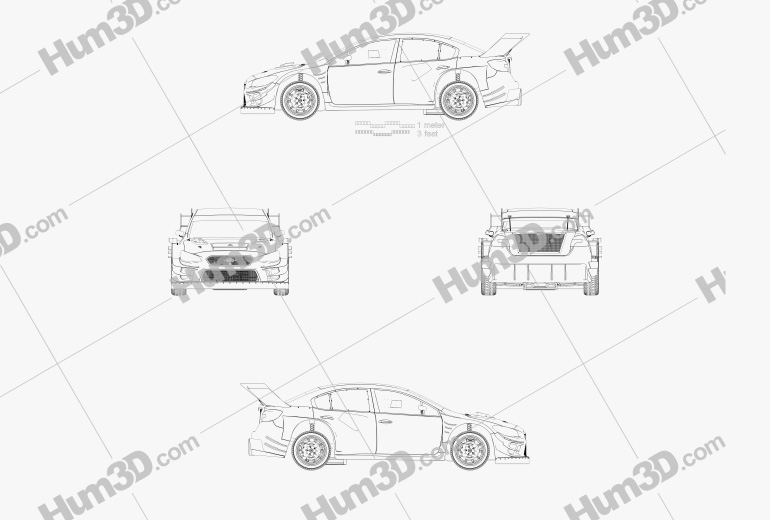 Subaru WRX STI Gymkhana 2020 Креслення