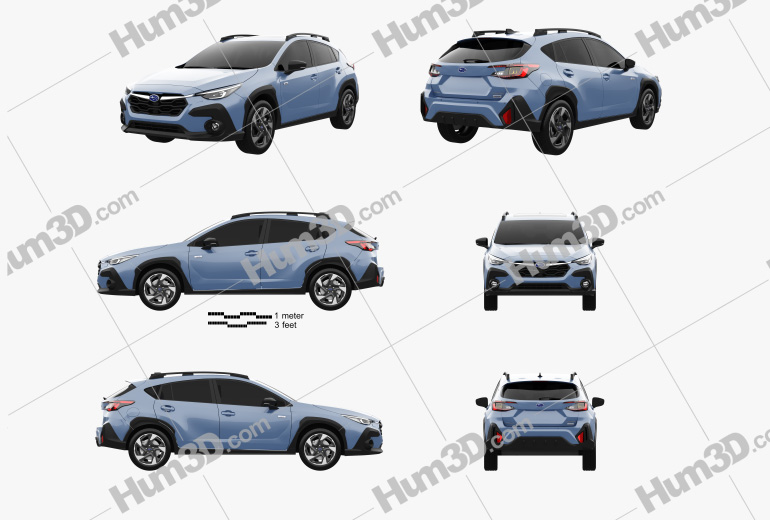 Subaru Crosstrek e-Boxer Limited 2023 Blueprint Template