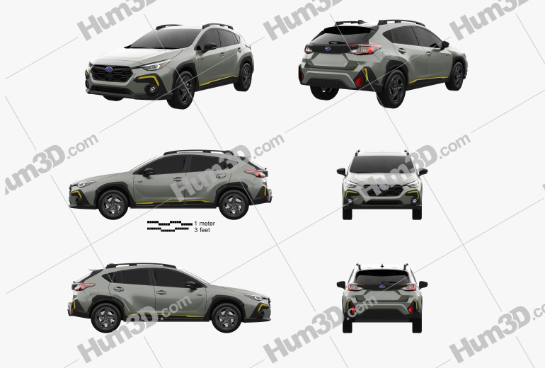 Subaru Crosstrek Sport US-spec 2023 Blueprint Template