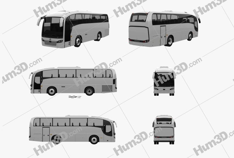 Sunsundegui SC5 bus 2015 Blueprint Template
