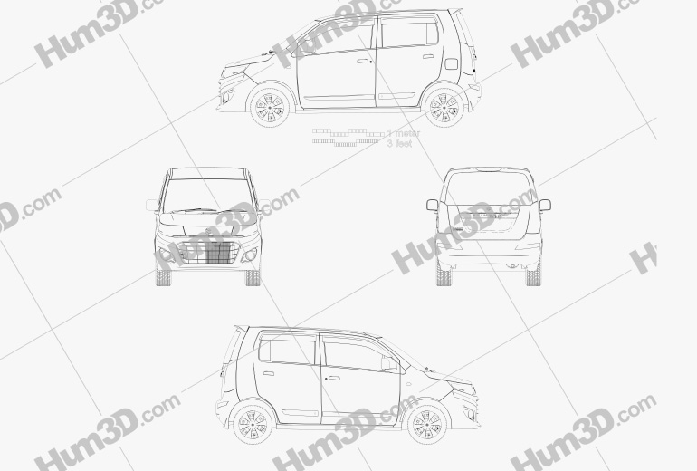 Suzuki (Maruti) WagonR Stingray 2016 Blueprint