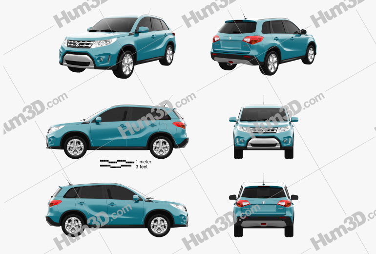 Suzuki Vitara (Escudo) 2017 Blueprint Template