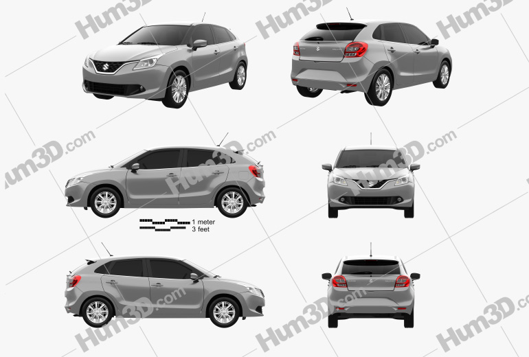 Suzuki Baleno 2019 Blueprint Template