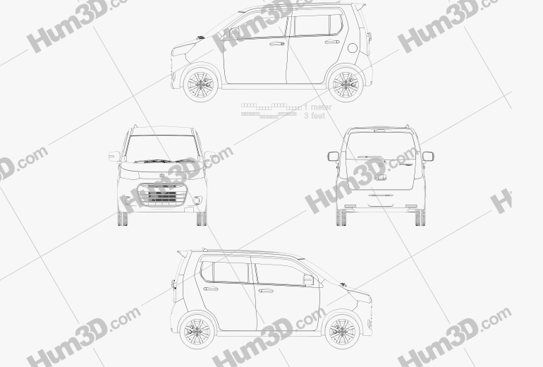 Suzuki Wagon R Stingray T 2014 蓝图