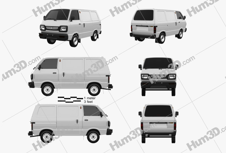 Suzuki Omni Cargo Van 2020 Blueprint Template