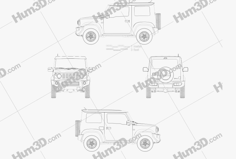Suzuki Jimny Sierra 2022 Blueprint