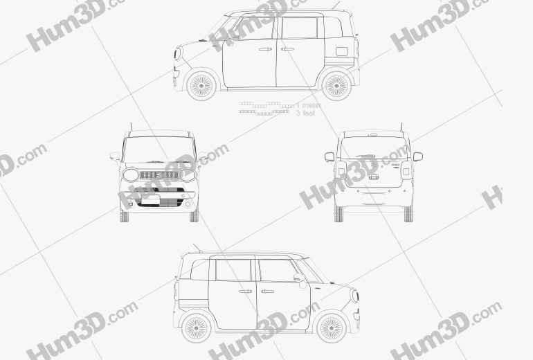 Suzuki Wagon R Smile híbrido 2022 Blueprint