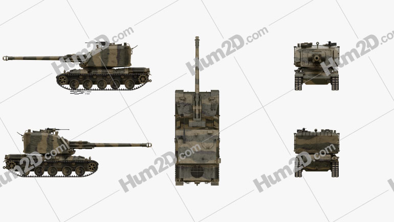 AMX-30 AuF1 Blueprint Template