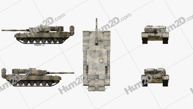 Arjun Tank Mk I Blueprint Template