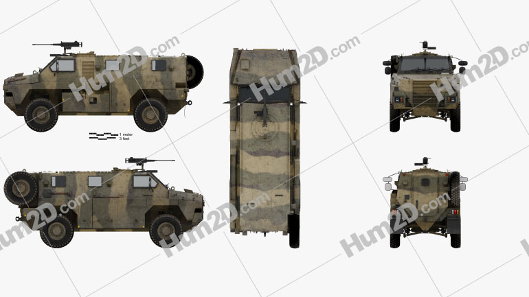 Bushmaster Protected Mobility Vehicle Blueprint Template