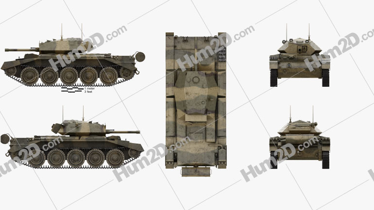 Crusader Tank Mk III Blueprint Template