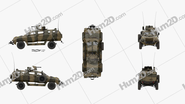 Didgori-2 Special Operations Vehicle Blueprint Template