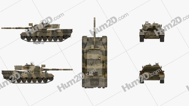 Leopard 1 Tank Blueprint Template