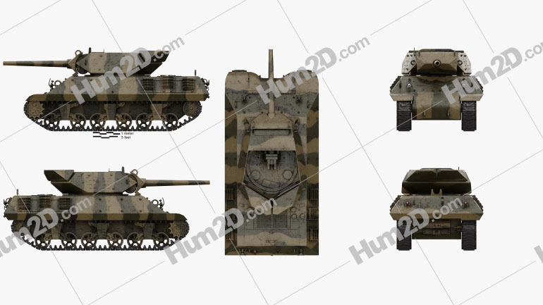 M10 Wolverine Tank Destroyer Blueprint Template