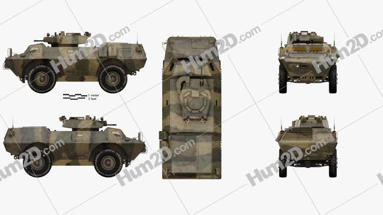 M1117 Armored Security Vehicle Blueprint Template