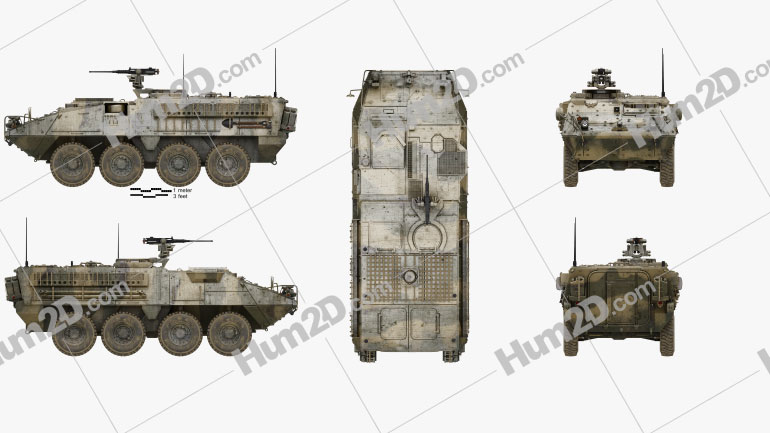 M1126 Stryker ICV Blueprint Template