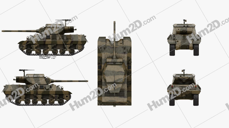 M36 Jackson Tank Destroyer Blueprint Template