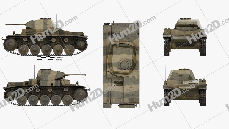 Panzer II Blueprint Template