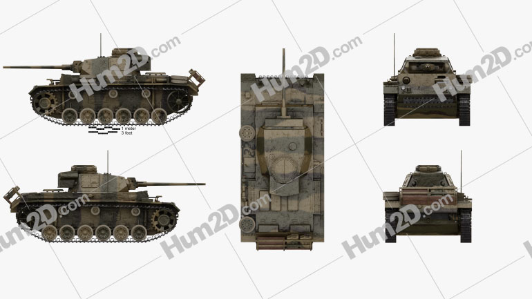 Panzer III Blueprint Template