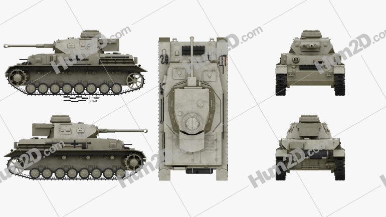 Panzer IV Blueprint Template