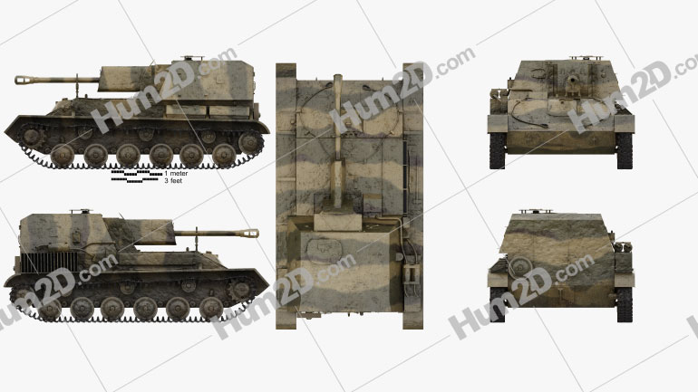 SU-76 Blueprint Template