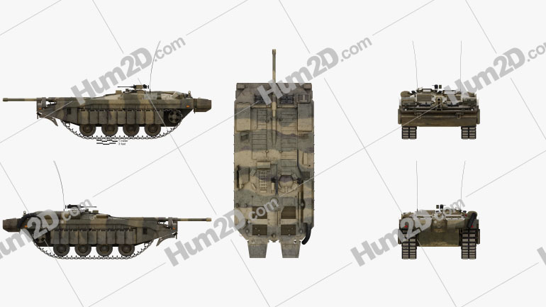 Stridsvagn 103 S-Tank Blueprint Template