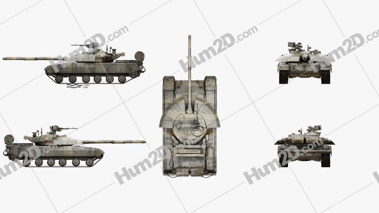 T-64BM Bulat Blueprint Template