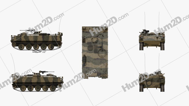 Type 73 Armoured Personnel Carrier Blueprint Template