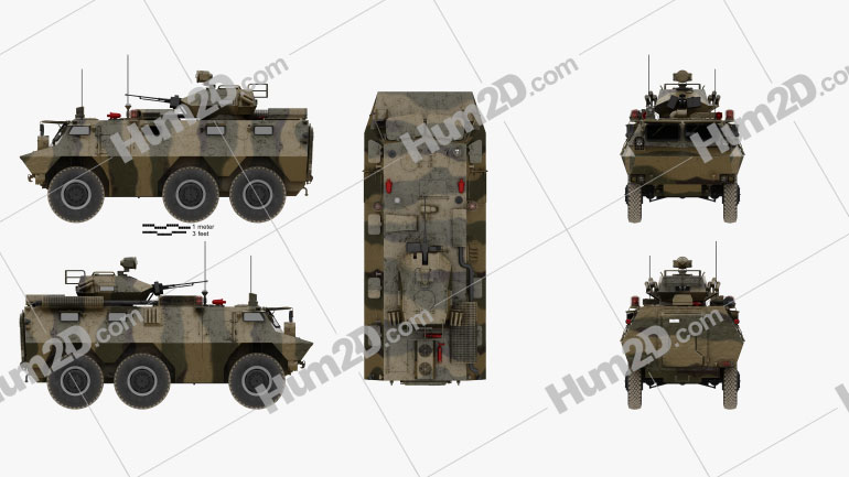 WZ-523 Armored Personnel Carrier Blueprint Template
