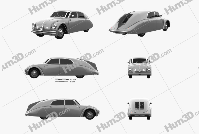 Tatra 77a 1937 Blueprint Template