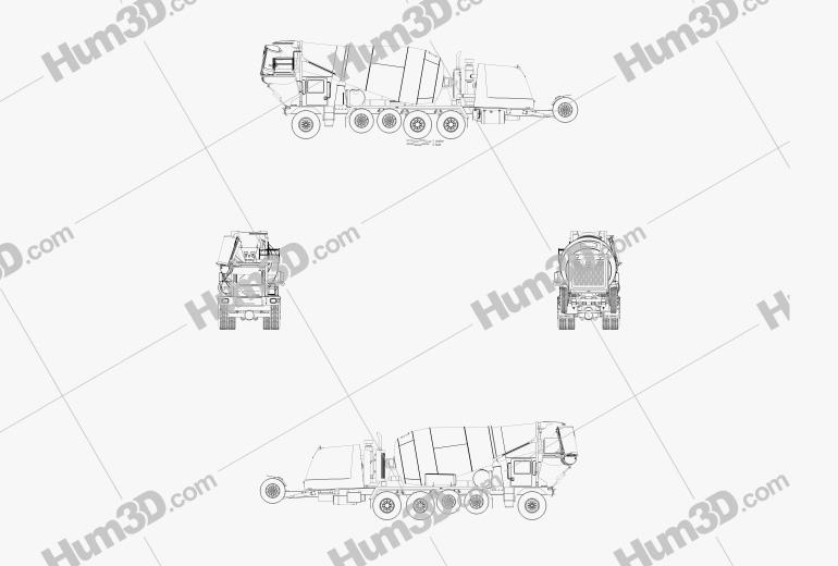 Terex FDB 6000 Betonmischwagen 2018 Blueprint
