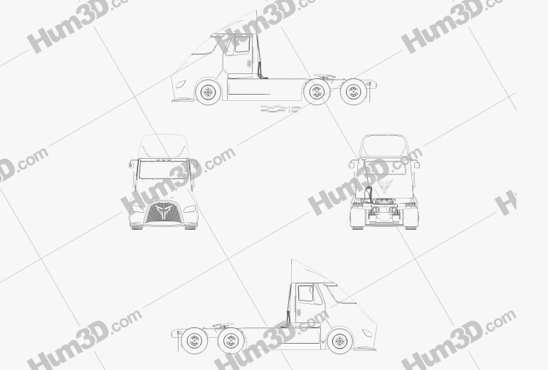 Thor ET-One Tractor Truck 2020 Blueprint