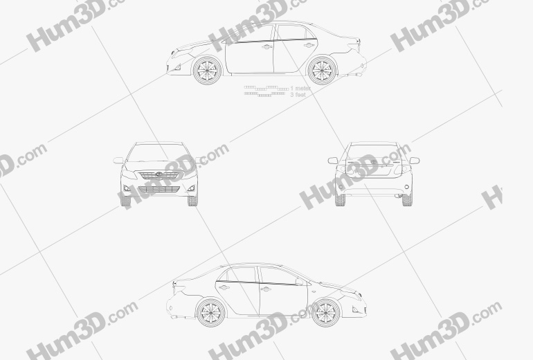 Toyota Corolla 2010 設計図