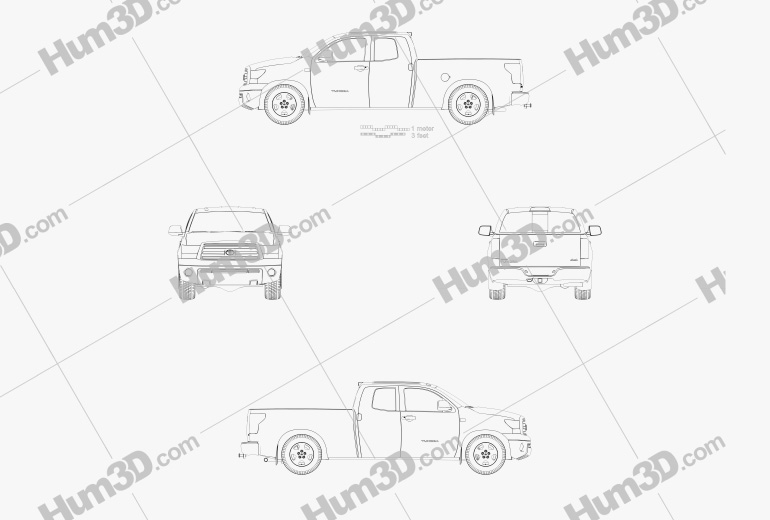 Toyota Tundra Double Cab 2014 Blueprint