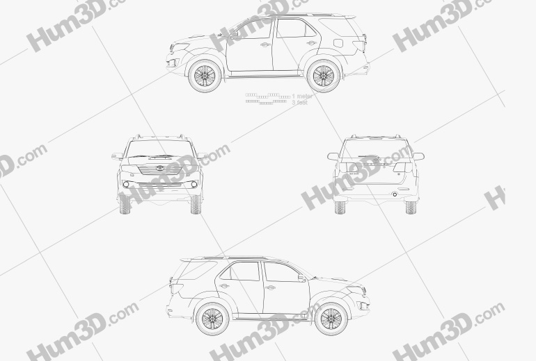 Toyota Fortuner 2012 設計図