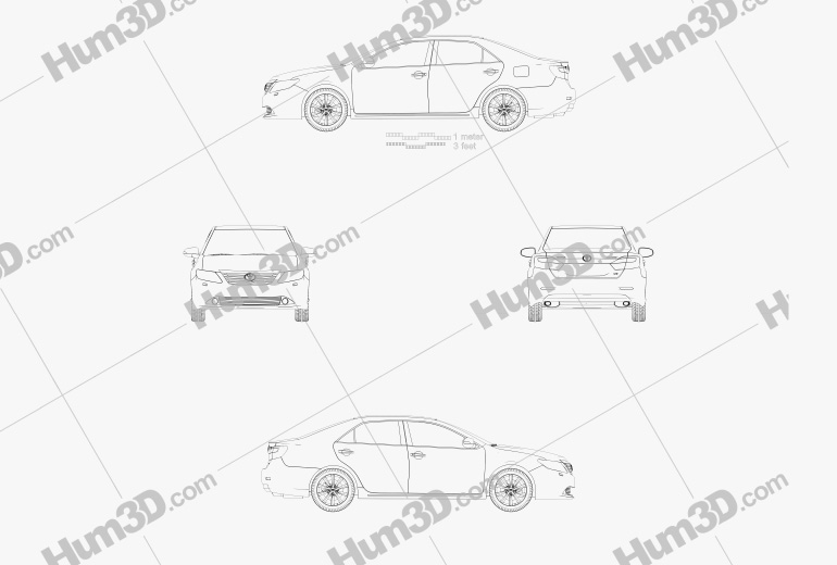 Toyota Camry EU (Aurion) 2012 設計図