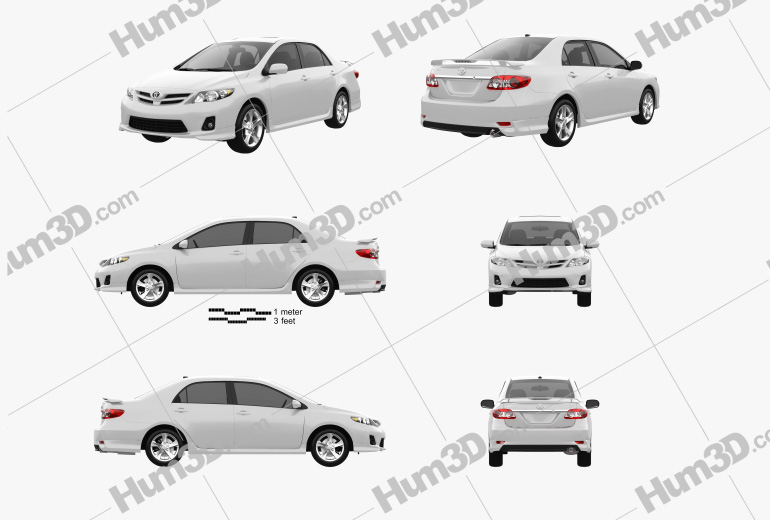 Toyota Corolla 2015 Blueprint Template