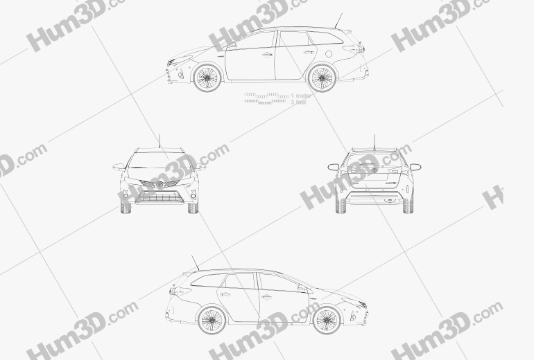 Toyota Auris Touring hybride 2016 Blueprint