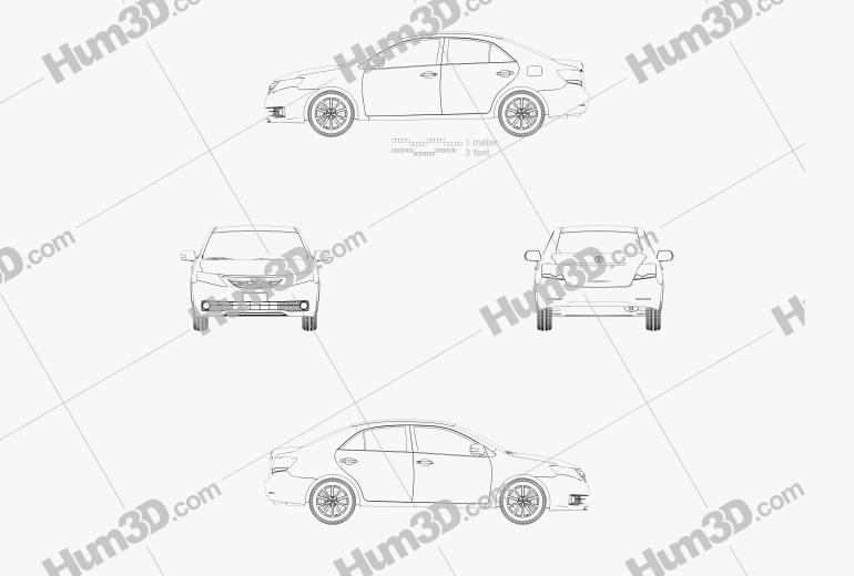 Toyota Allion (T260) 2014 Blueprint