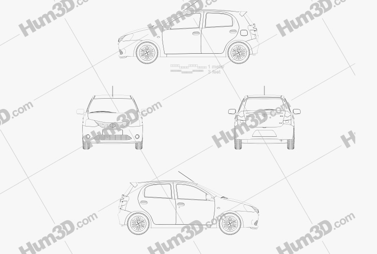 Toyota Etios Liva 2014 設計図