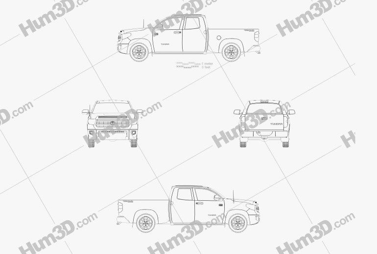 Toyota Tundra Double Cab 2016 Blueprint