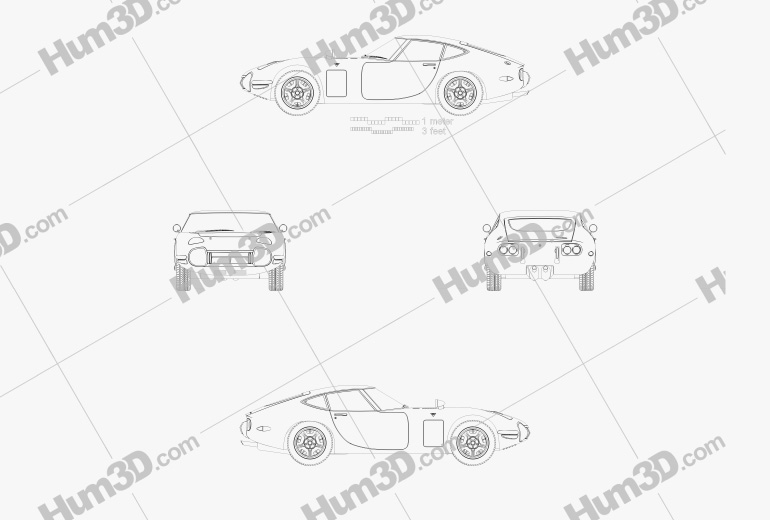 Toyota 2000GT 1967 設計図