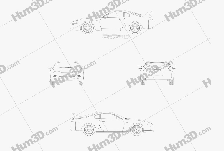 Toyota Supra 1993 設計図