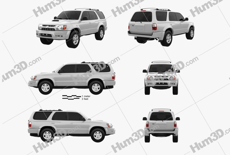 Toyota 4Runner 2002 Blueprint Template